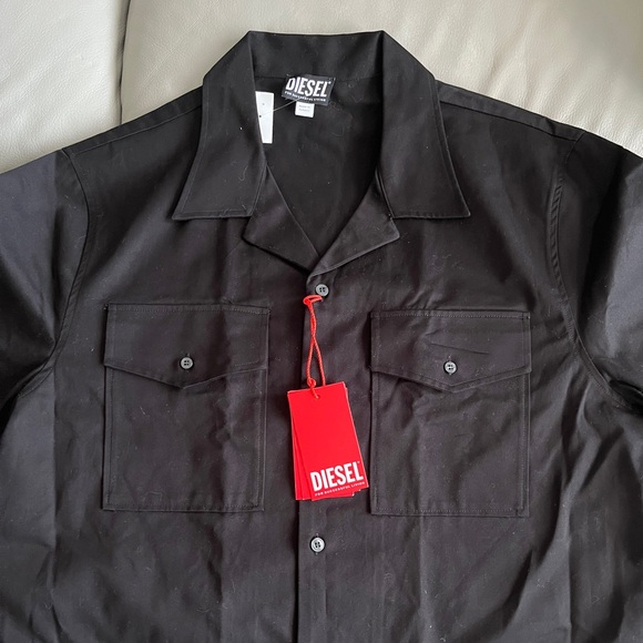 NWT - Diesel Men’s Bowling Shirt with Utility Logo - Size 52 / XL - Picture 5 of 10